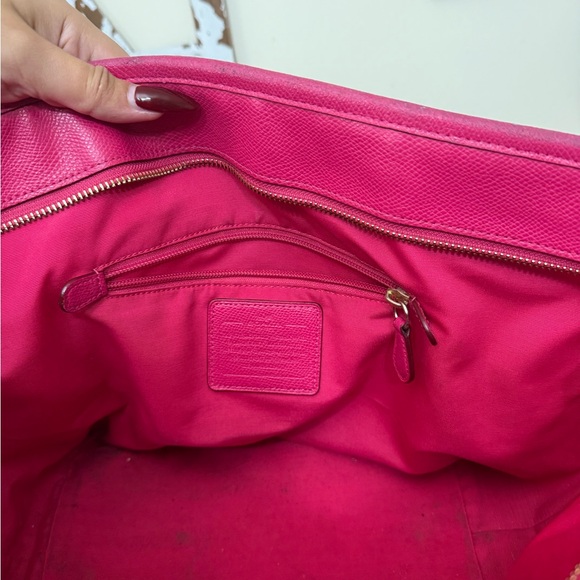 Coach Brown and Pink Signature Tote Bag - Picture 7 of 7